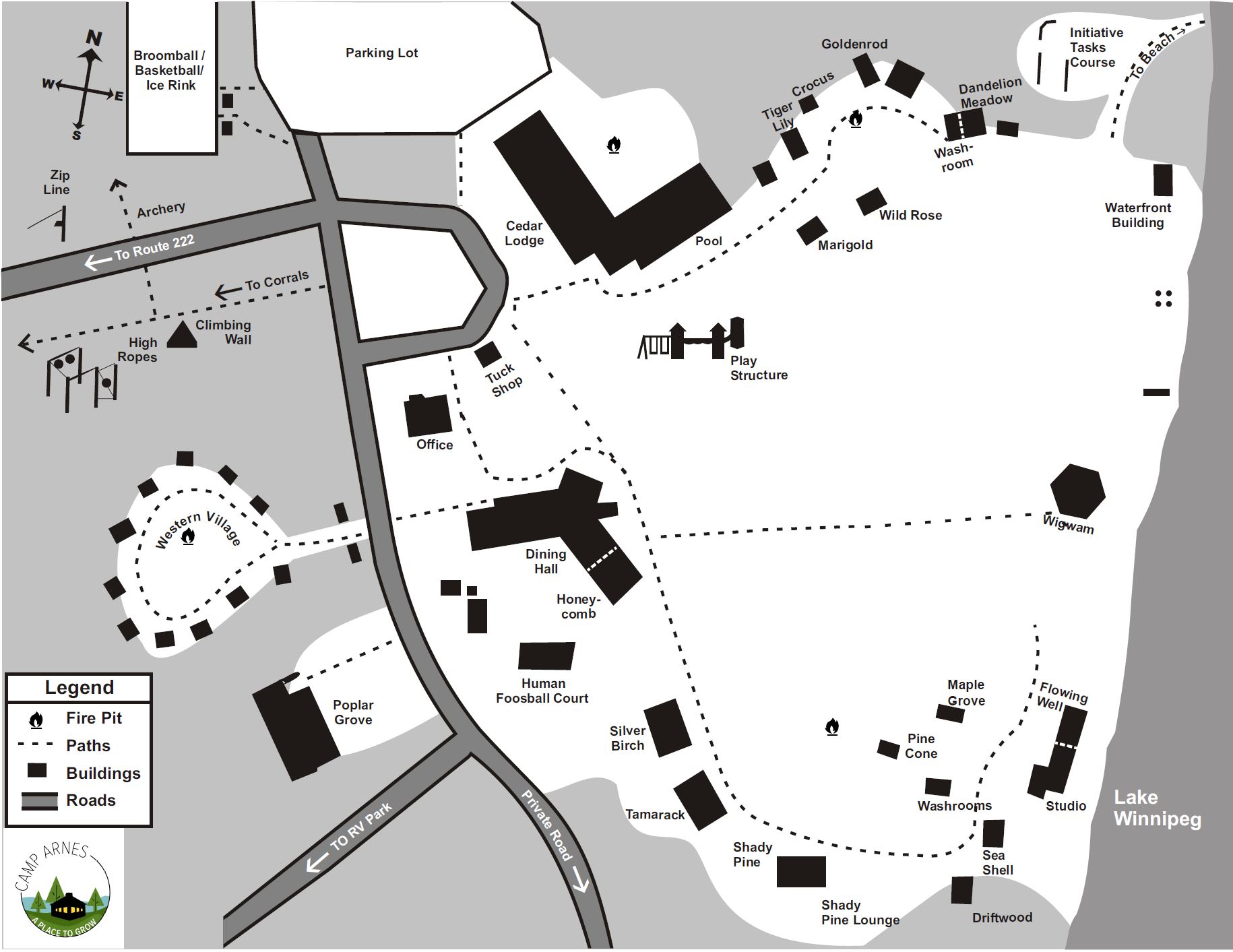 Camp Arnes Site Map